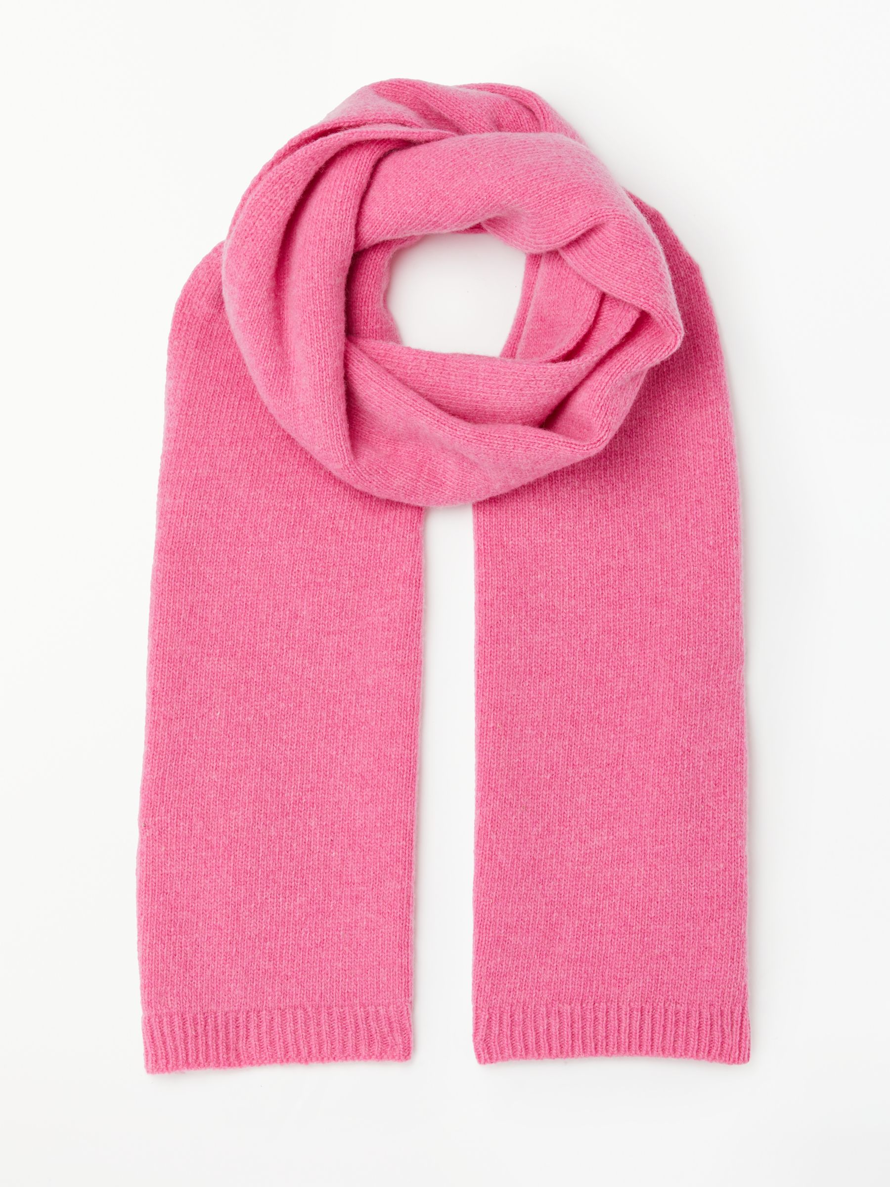 John Lewis & Partners Cashmere Scarf, Bright Pink