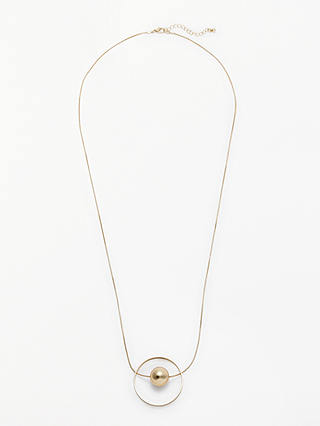 John Lewis & Partners Long Circle Ball Necklace, Gold