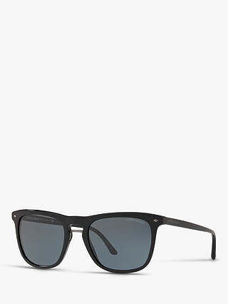 Giorgio Armani AR6040 Men's Frames of Life Square Sunglasses, Black/Grey