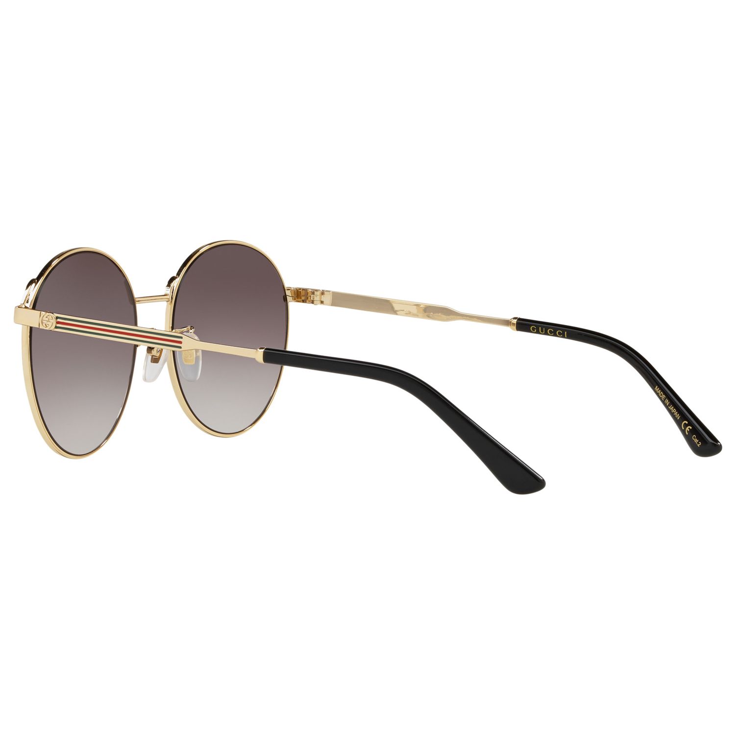 Gucci GG0206SK Oval Sunglasses, Gold/Grey Gradient
