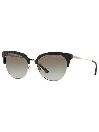 Michael Kors MK1033 Women's Savannah Cat's Eye Sunglasses, Black/Gold