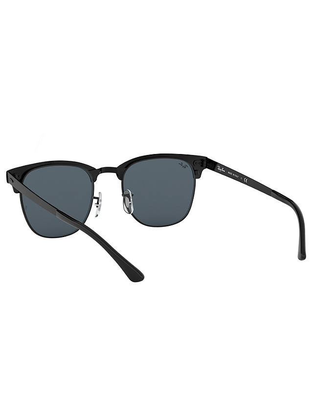 Ray-Ban RB3716 Unisex Square Sunglasses, Matte Black/Blue