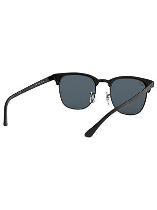Ray-Ban RB3716 Unisex Square Sunglasses, Matte Black/Blue