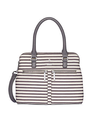 Modalu Pippa Classic Mini Grab Bag, Grey Stripe