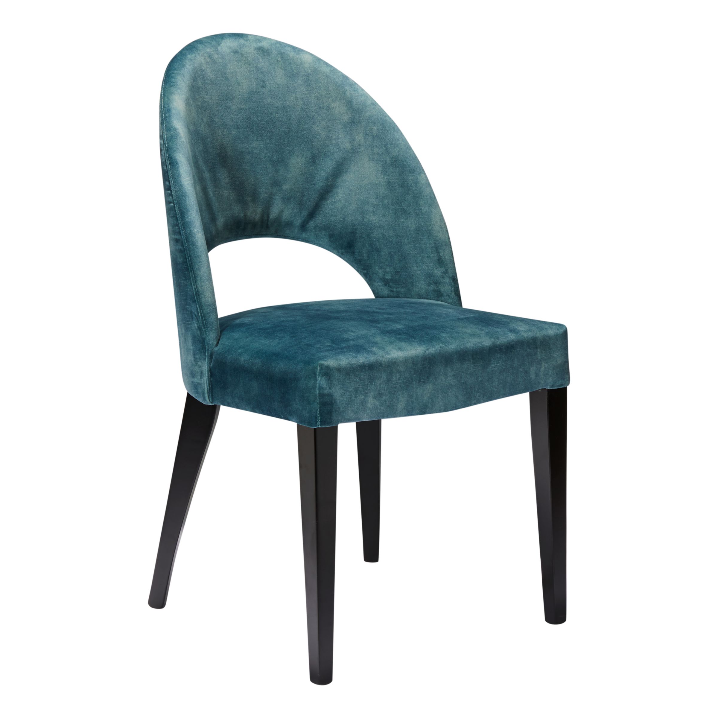 John Lewis & Partners Moritz Velvet Dining Chair, FSCCertified (Beech