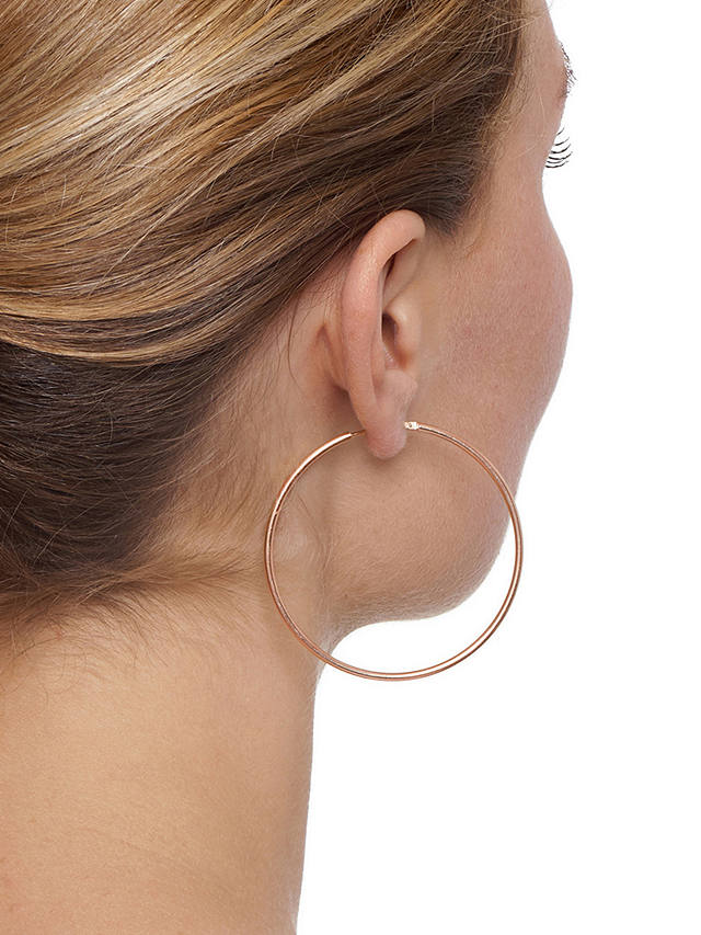 The Hoop Station Chica Latina Medium Hoop Earrings, Rose Gold