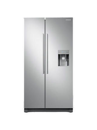 Samsung RS52N3213SA American-Style Fridge Freezer, A+ Energy Rating, 91cm Wide, Clean Steel
