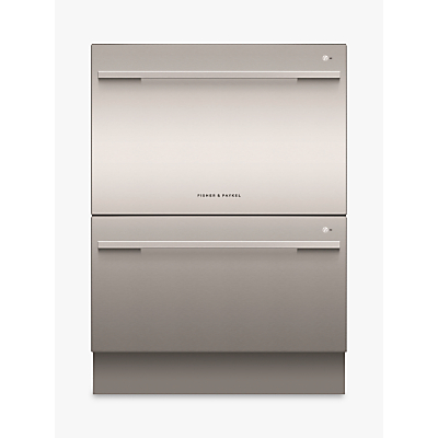 Fisher & Paykel DD60DDFHX9 Double DishDrawer Integrated Dishwasher, Stainless Steel