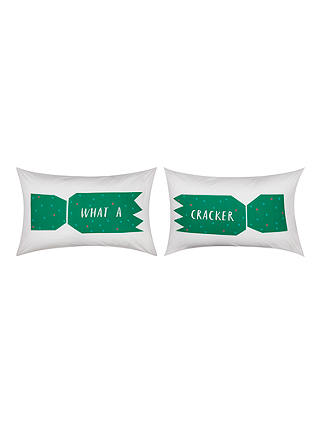 John Lewis & Partners What a Cracker Standard Pillowcases, Pair