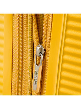 American Tourister Soundbox 4-Spinner Wheel 55cm Cabin Suitcase, Golden Yellow