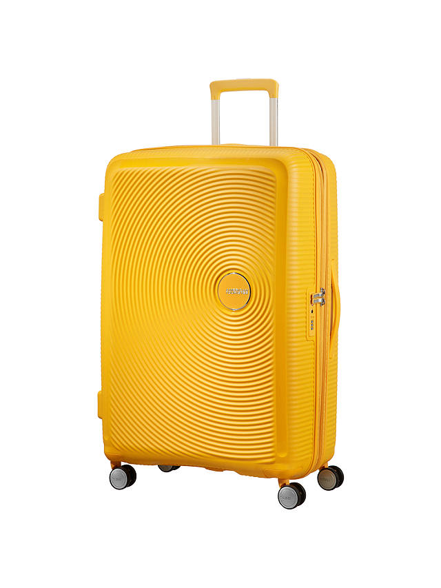 American Tourister Soundbox 4-Spinner Wheel 77cm Large Suitcase, Golden Yellow