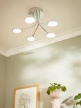 John Lewis & Partners Malmo LED Semi Flush Ceiling Light, Chrome
