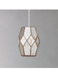 John Lewis Romy Easy-to-Fit Mirrored Glass Ceiling Shade, Gold