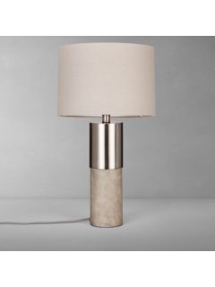 John Lewis Akani Table Lamp, Grey/Nickel