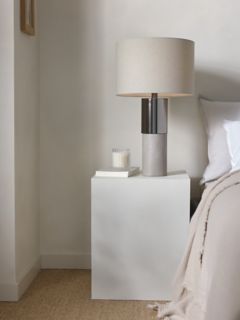 John Lewis Akani Table Lamp, Grey/Nickel