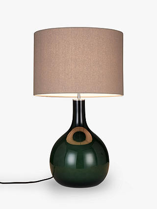 John Lewis & Partners Faye Glass Table Lamp, Green
