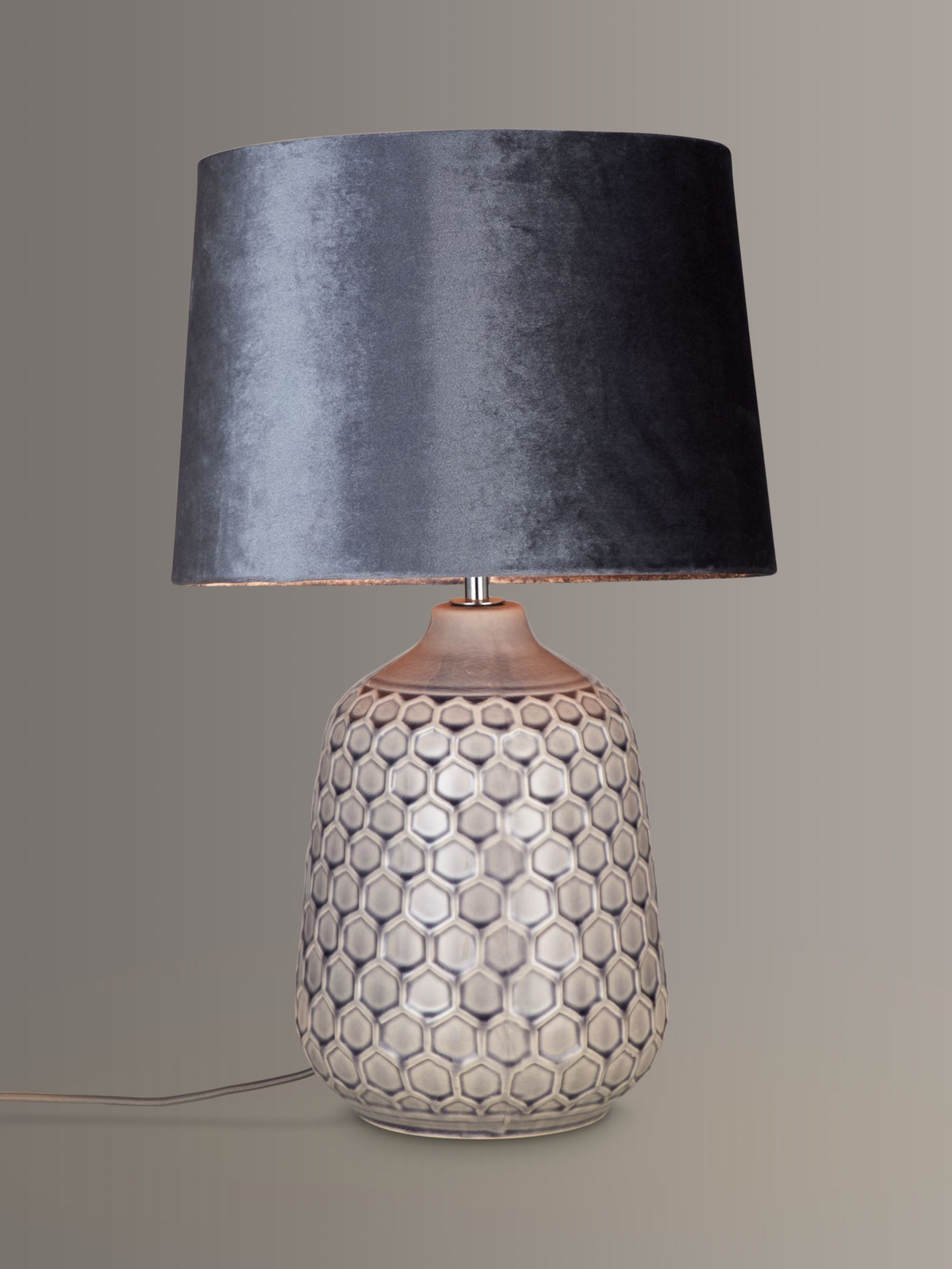 Partners Natalie Ceramic Table Lamp Grey, Grey Ceramic Table Lamps Uk