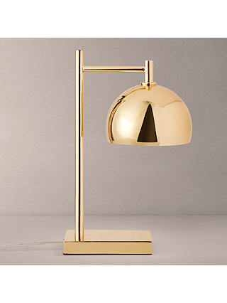 John Lewis & Partners Myers Banker Touch Table Lamp, Gold