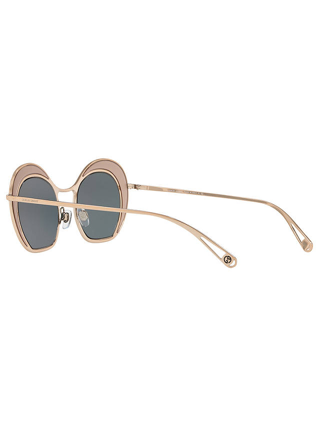 Giorgio Armani AR607347 Women's Round Sunglasses, Gold