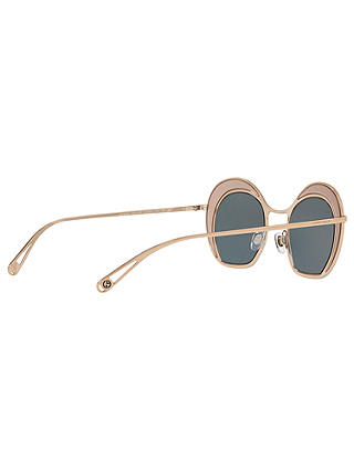 Giorgio Armani AR607347 Women's Round Sunglasses, Gold