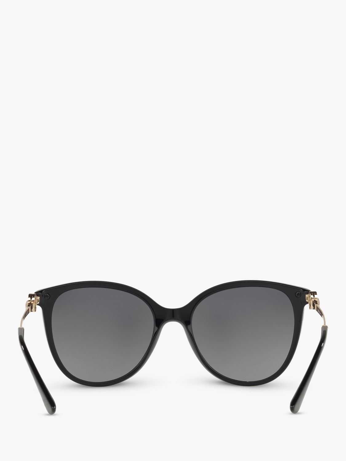 BVLGARI BV8201B55 Women's Round Sunglasses, Black at John Lewis & Partners