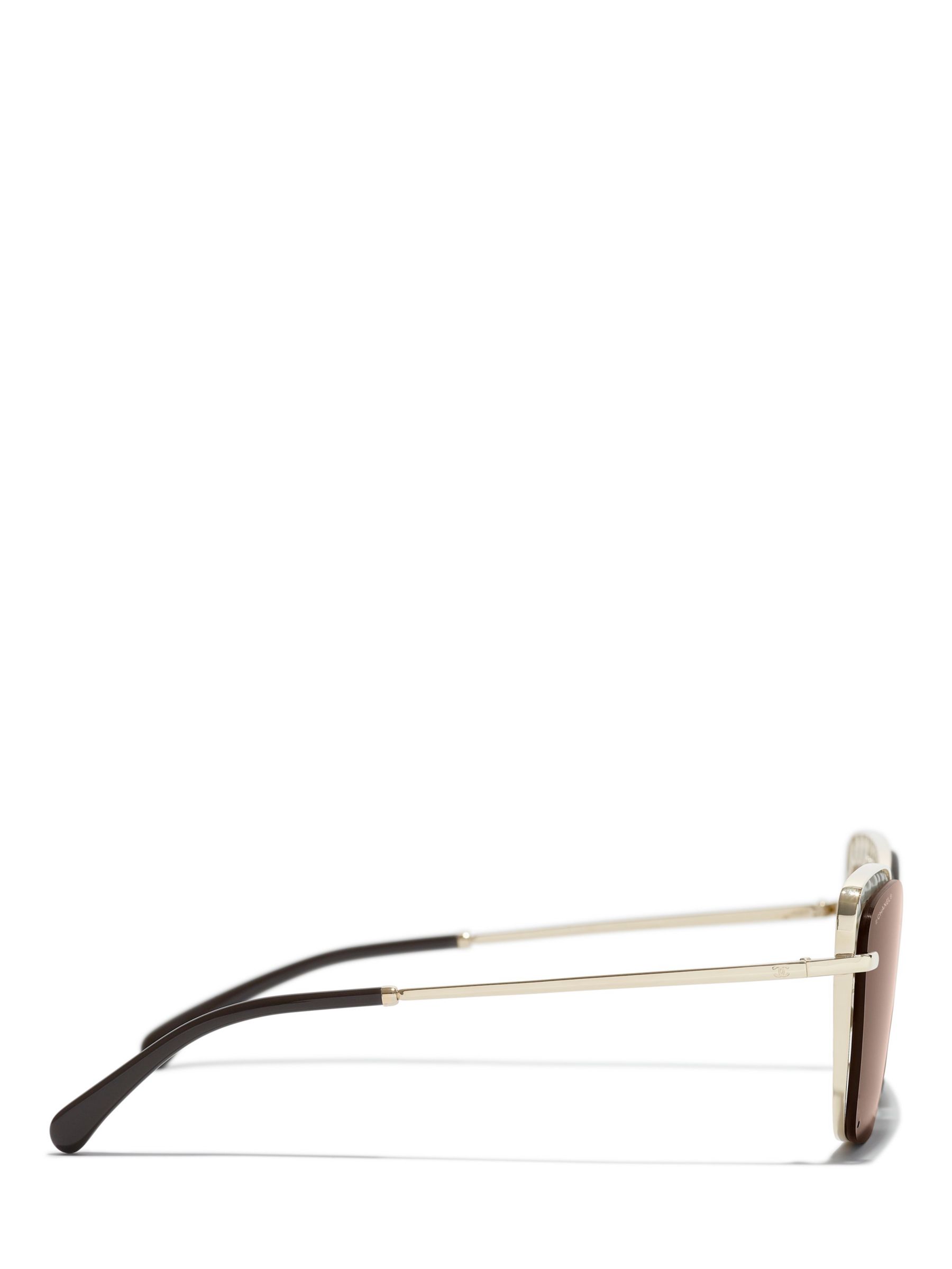 Buy CHANEL Square Sunglasses CH4235H Gold Online at johnlewis.com