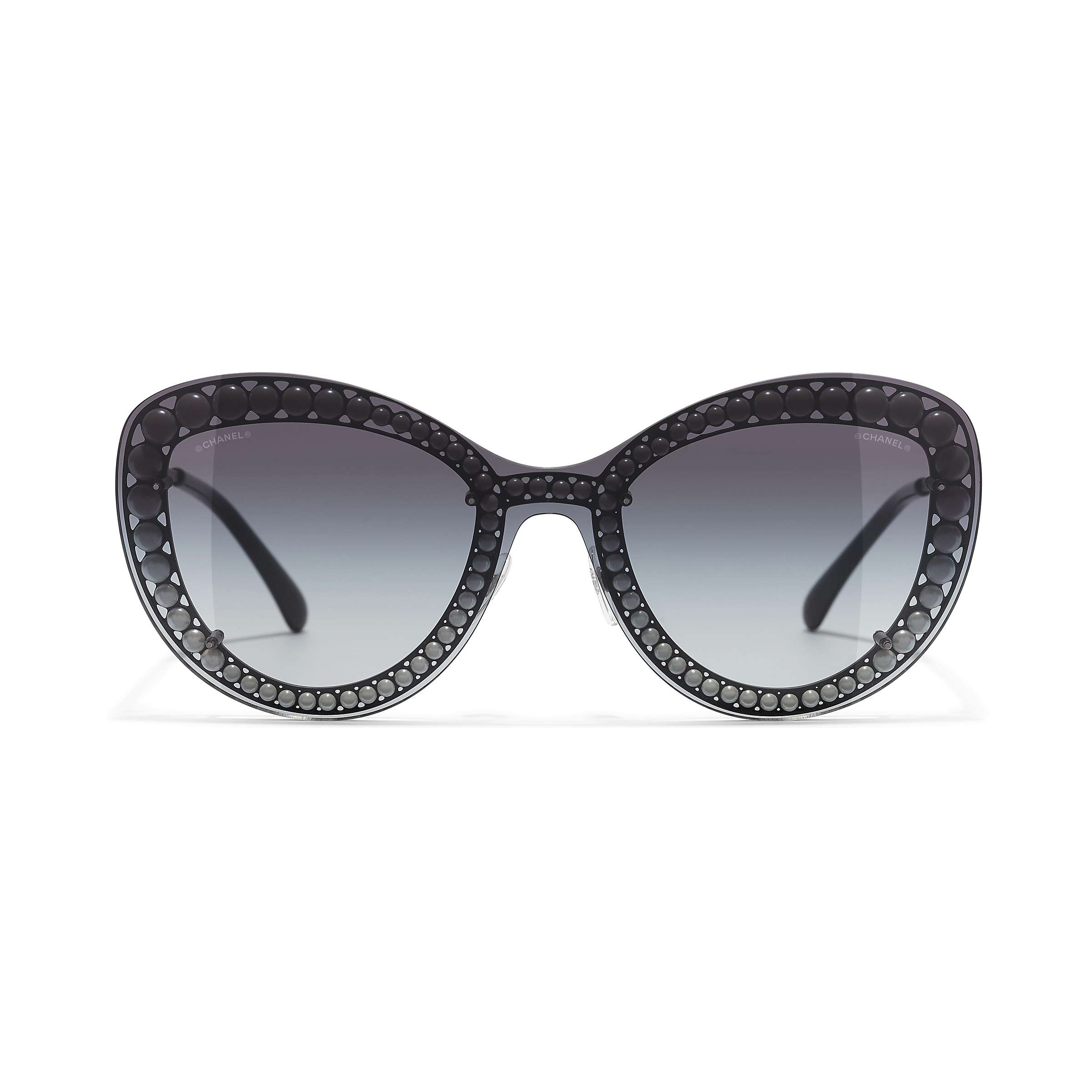 Buy CHANEL Butterfly Sunglasses CH4236H Black Online at johnlewis.com