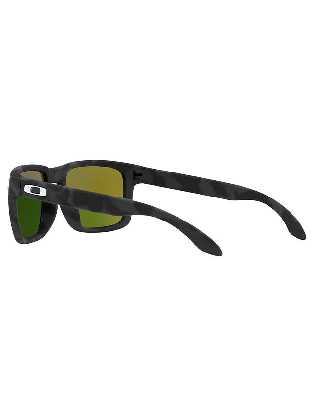 Oakley OO9102 Men's Holbrook Prizm Square Sunglasses, Black/Orange