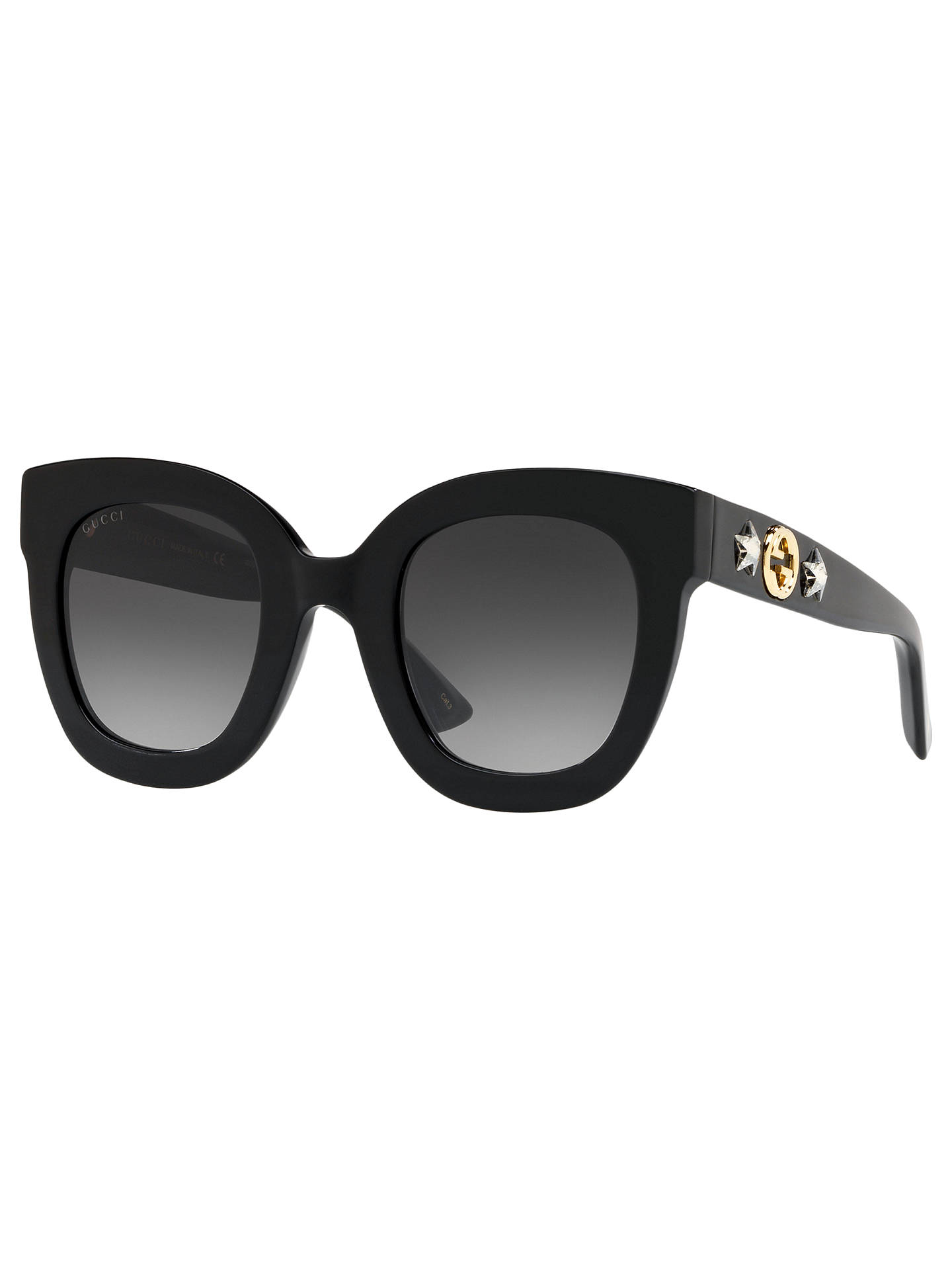 Gucci GG0208S Statement Oval Sunglasses at John Lewis & Partners