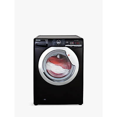 Hoover Dynamic Next Advanced WDXOA 485ACB Freestanding Washer Dryer with NFC, 8kg Wash/5kg Dry Load, A+++ Energy Rating, 1400rpm Spin, Black/Chrome