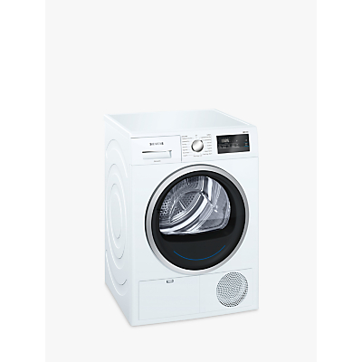 Siemens WT45N201GB Condenser Tumble Dryer, 8kg Load, B Energy Rating, White