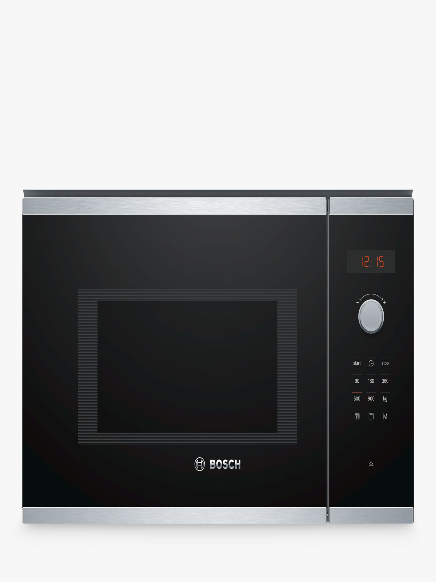 Bosch Serie 4 BEL553MS0B Built-In Combination Microwave with Grill, Stainless Steel/Black