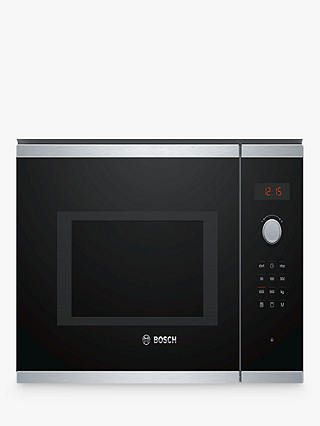 Bosch Series 4 BEL553MS0B Built-In Combination Microwave with Grill, Stainless Steel/Black