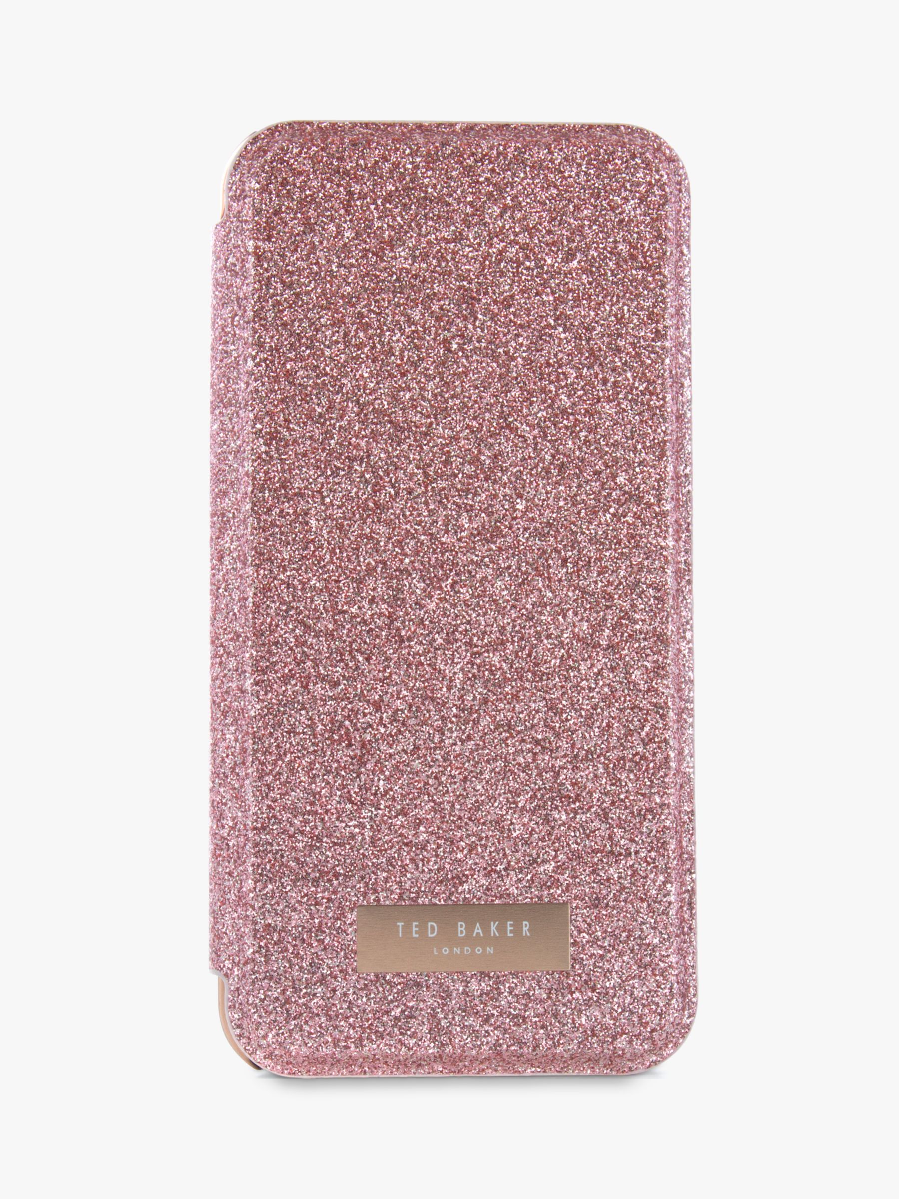 Ted Baker GLITSIE Mirror Folio Case for iPhone 6/7 and 8, Rose Gold at