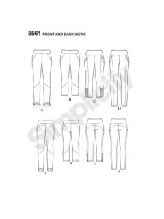 Simplicity Women's Leggings Sewing Pattern, 8561, AA