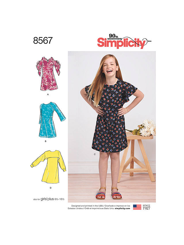 Simplicity Children's Dresses Sewing Pattern, 8567, BB
