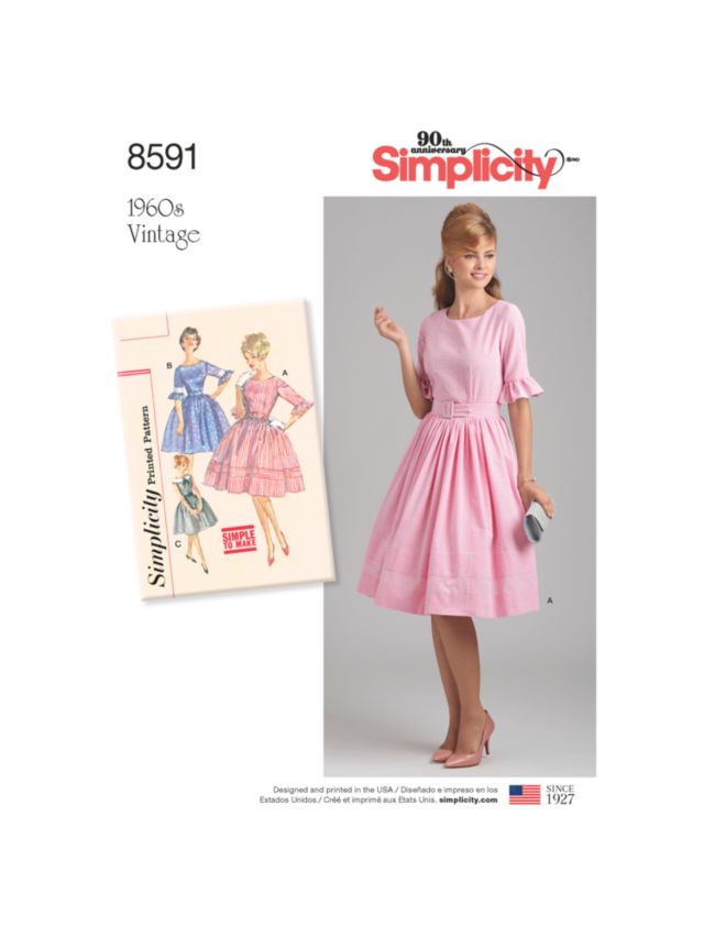 Simplicity Women's Vintage Dress Sewing Pattern, 8591, P5