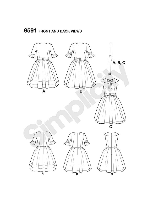 Simplicity Women's Vintage Dress Sewing Pattern, 8591, P5