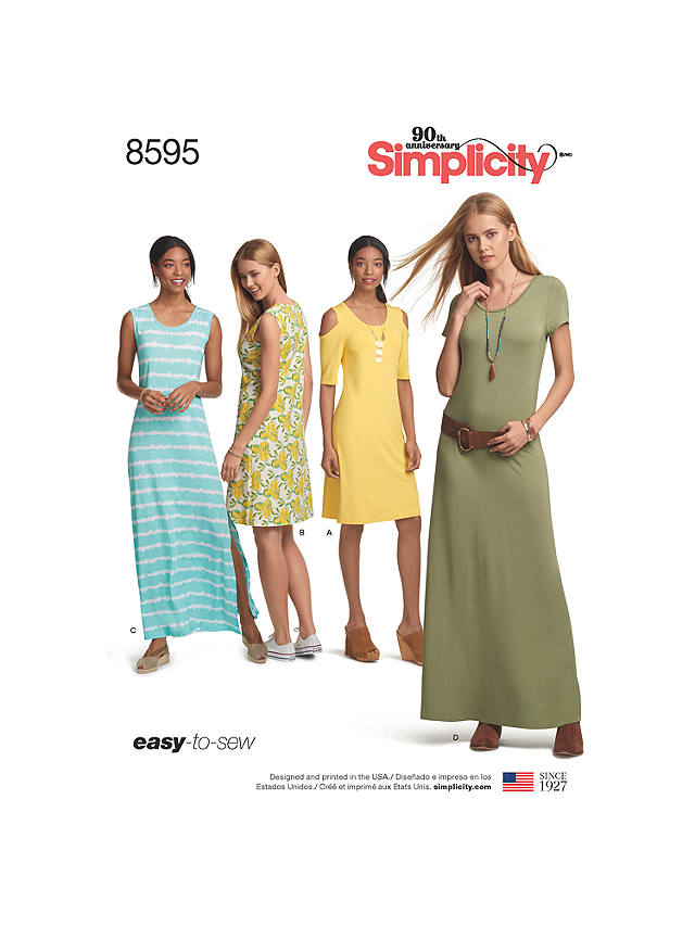 Simplicity Women's Easy To Sew Dress Sewing Pattern, 8595, A