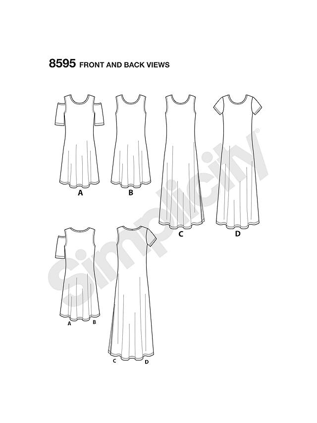 Simplicity Women's Easy To Sew Dress Sewing Pattern, 8595, A