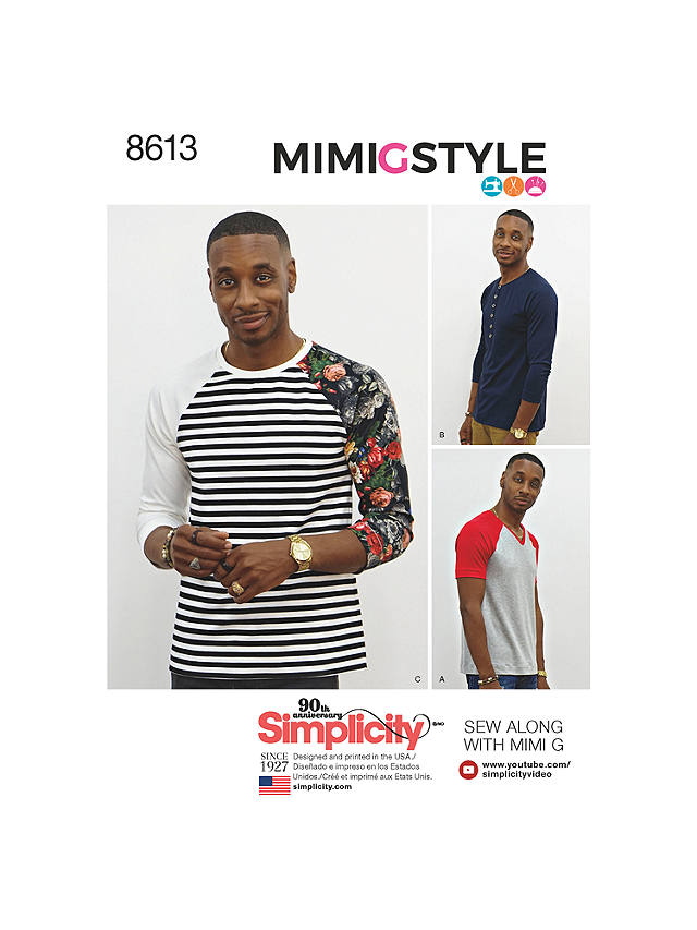 Simplicity Mimi G Style Men's Top Sewing Pattern, 8613, A