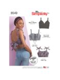 Simplicity Women's Learn To Sew Crop Tops Sewing Pattern, 8549