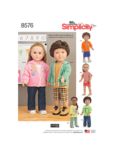 Simplicity 18" Unisex Doll Clothes Sewing Pattern, 8576