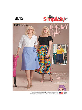 Simplicity Women's Plus Size Wrap Skirts Sewing Pattern, 8612