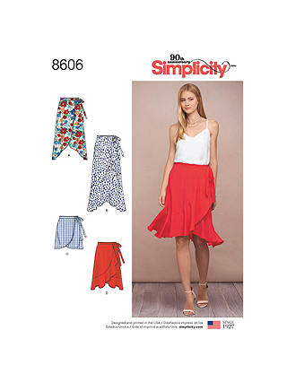 Simplicity Women's Wrap Skirt Sewing Pattern, 8606, R5