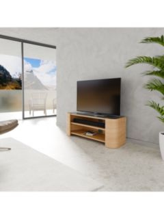 Tom Schneider Cruz 1500 TV Stand for TVs up to 65", Natural Oak