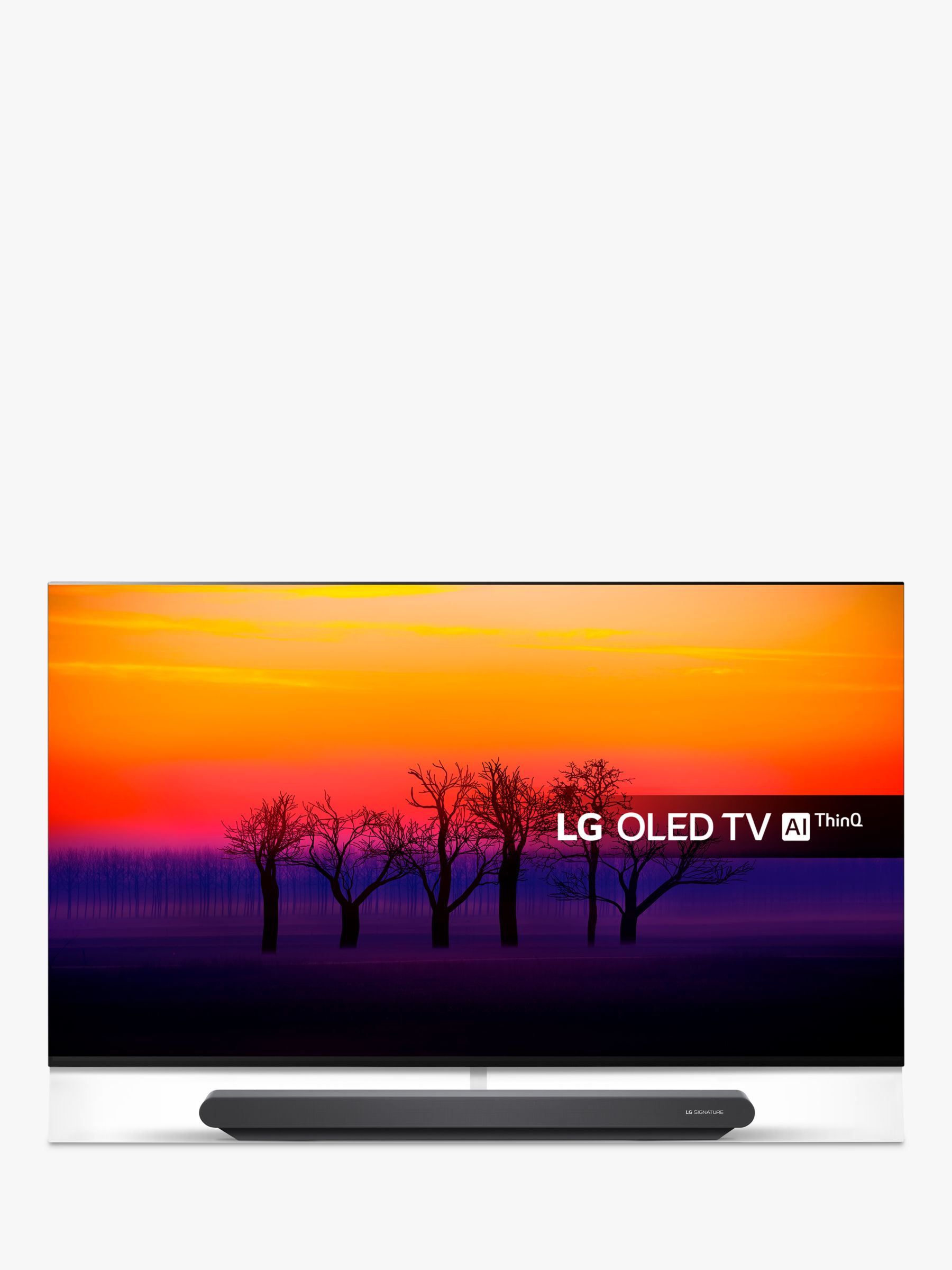 LG OLED65G8PLA Signature OLED HDR 4K Ultra HD Smart TV, 65 with Freeview Play/Freesat HD, One-Glass Design & Dolby Atmos Sound Base Unit, Ultra HD Certified, Black