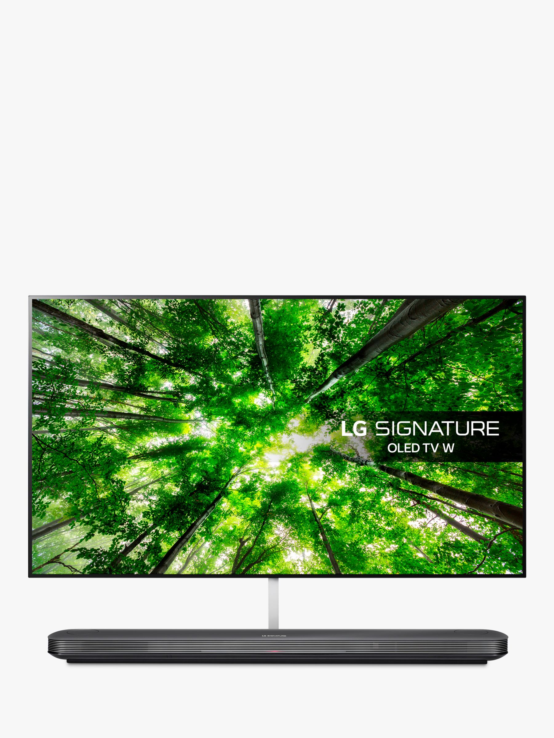 LG OLED77W8PLA Signature OLED HDR 4K Ultra HD Smart TV, 77 with Freeview Play/Freesat HD, Picture-On-Wall Design & Dolby Atmos Sound Base Unit, Ultra HD Certified, Black