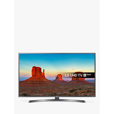 LG 50UK6750PLD LED HDR 4K Ultra HD Smart TV, 50 with Freeview Play/Freesat HD & Crescent Stand, Ultra HD Certified, Metallic Grey & Black
