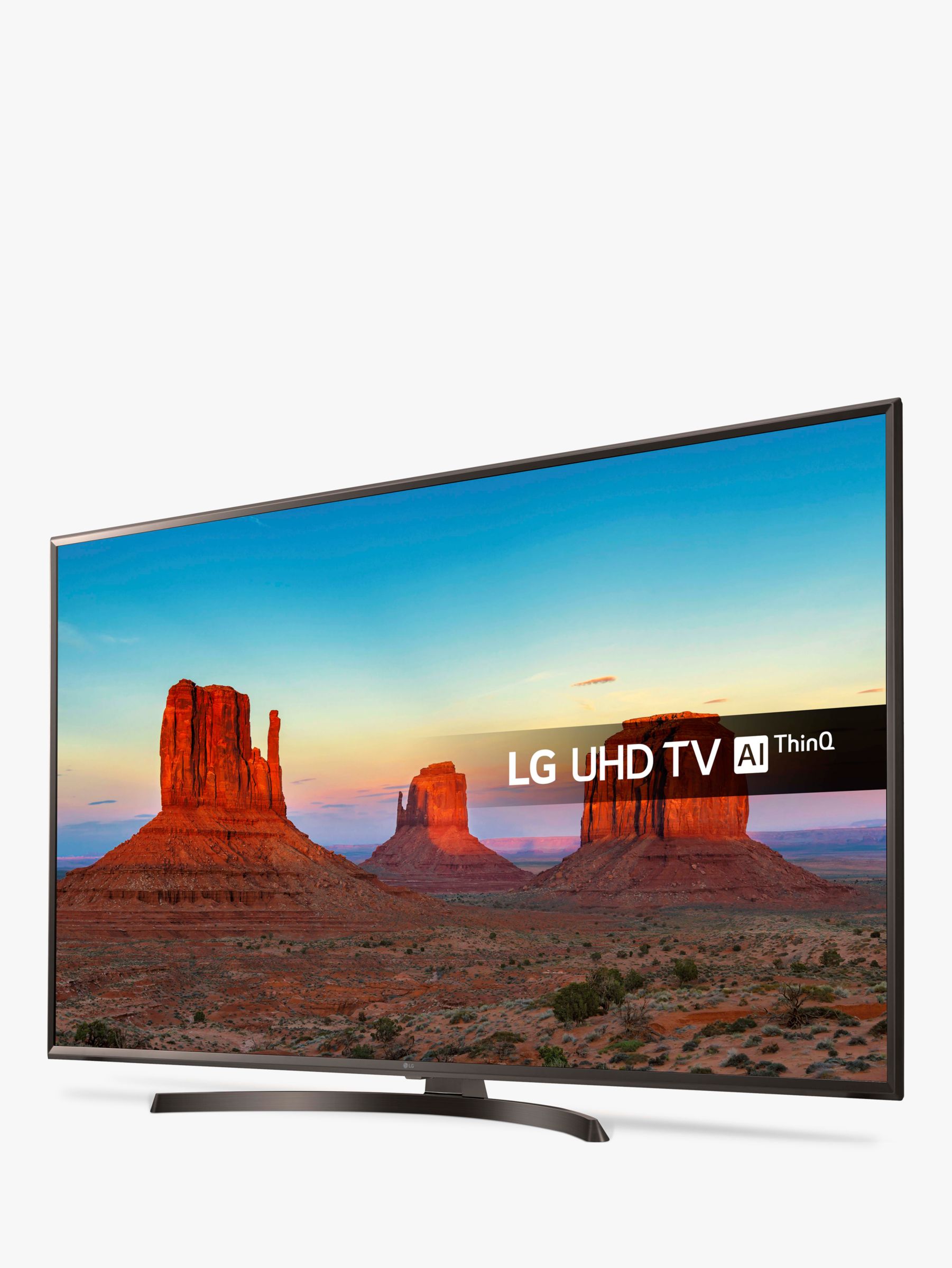 LG 55UK6400PLF LED HDR 4K Ultra HD Smart TV, 55 with Freeview Play/Freesat HD & Crescent Stand, Ultra HD Certified, Metallic Bronze